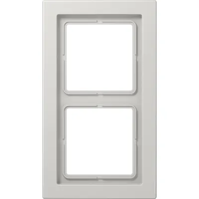 JUNG Rahmen 2-fach LSD 982 LG | Unterputz und Geräteeinbau | Thermoplast glänzend | lichtgrau RAL 7035 | 96x167 mm