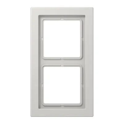 JUNG Rahmen 2-fach LSD 982 LG | Unterputz und Geräteeinbau | Thermoplast glänzend | lichtgrau RAL 7035 | 96x167 mm