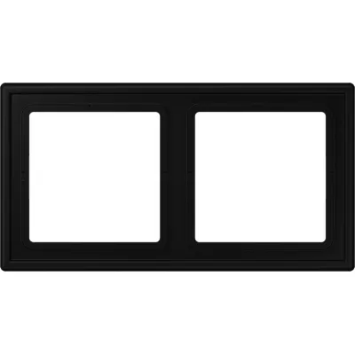 JUNG Rahmen 2-fach LSZ982BFSWM | Abdeckrahmen Serie LS | Kunststoff | Unterputz | graphitschwarz matt