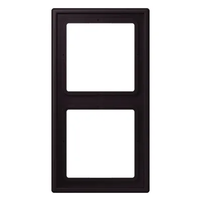 JUNG Rahmen 2-fach LC 982 248 | Einbaurahmen für LS Serie | Kunststoff Duroplast | horizontal & vertikal | noir d'ivoire