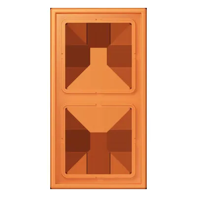 JUNG Rahmen 2-fach LC 982 225 | Einbaurahmen waagerecht & senkrecht | Duroplast matt orange clair | IP20 | 81x152mm