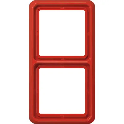 JUNG Rahmen 2-fach CD582WURT | bruchsicher | waagerecht & senkrecht | IP44 | Thermoplast Kunststoff | glänzend | rot