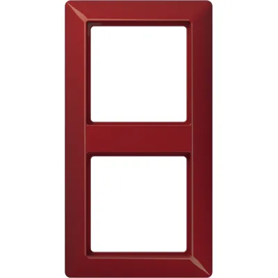 JUNG Rahmen 2-fach AS582BFRT | bruchsicherer Einbaurahmen waagerecht/senkrecht | IP44 | Thermoplast rot