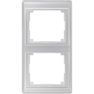 Jung Rahmen 2-fach SL582SI | Abdeckrahmen vertikal | Acrylglas glänzend | 85x156 mm | silber