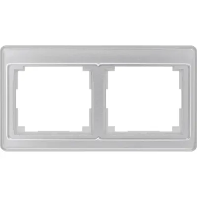 JUNG Rahmen 2-fach SL 5820 SI | Abdeckrahmen waagerecht | Acrylglas | glänzend | Unterputz | 156x85 mm | silber