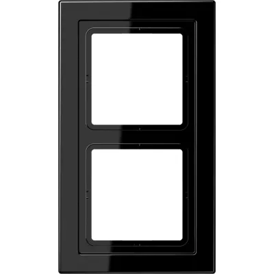 JUNG Rahmen 2-fach LSD 982 SW | Unterputzrahmen LS-Design | Kunststoff Thermoplast | glänzend schwarz