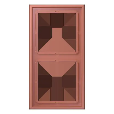 JUNG Rahmen 2-fach LC 982 236 | Einbaurahmen Unterputz | Duroplast matt | IP2X | transparent | terre sienne brique