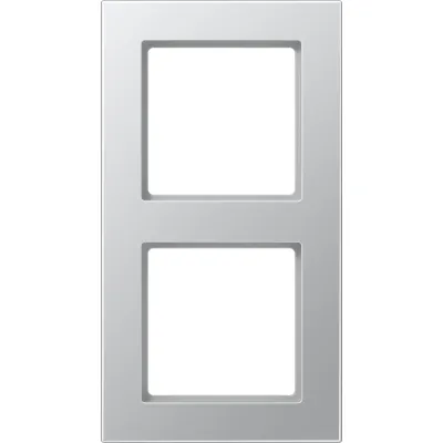 JUNG Rahmen 2-fach A5582BFAL | Einbaurahmen waagerecht/senkrecht | Thermoplast | IP44 | Aluminium