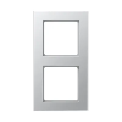 JUNG Rahmen 2-fach A5582BFAL | Einbaurahmen waagerecht/senkrecht | Thermoplast | IP44 | Aluminium