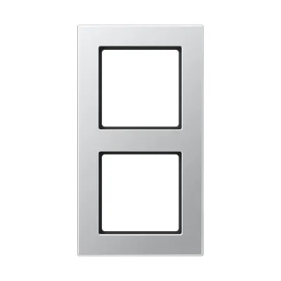 JUNG Rahmen 2-fach A5582BFAL | Einbaurahmen waagerecht/senkrecht | Thermoplast | IP44 | Aluminium