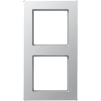 JUNG Rahmen 2-fach AF582BFAL | Doppelrahmen waagerecht & senkrecht | Thermoplast bruchsicher | IP44 | Aluminium