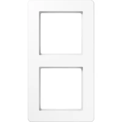 JUNG Rahmen 2-fach AF582BFWW | Doppelrahmen Unterputz waagerecht/vertikal | Thermoplast glänzend | alpinweiß RAL 9010