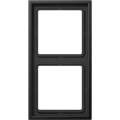 JUNG Rahmen 2-fach AL2982D | Abdeckrahmen LS 990 | Aluminium Metall lackiert matt | IP44 | waagerecht & senkrecht | dark