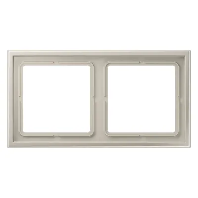 JUNG Rahmen 2fach LSZES982BF | Unterputz | Serie LS | Edelstahl Optik | Thermoplast | 81x152mm | horizontal & vertikal