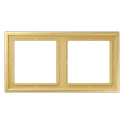 JUNG Rahmen 2-fach LSZME982BFC | Thermoplast lackiert | waagerecht & senkrecht | bruchsicher | Messing classic