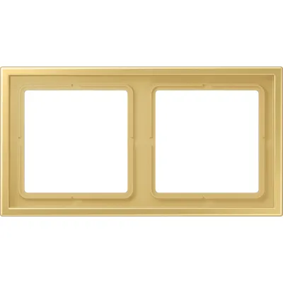 JUNG Rahmen 2-fach LSZME982BFC | Thermoplast lackiert | waagerecht & senkrecht | bruchsicher | Messing classic
