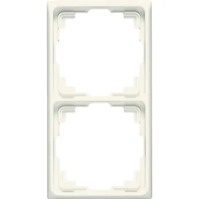 JUNG Rahmen 2-fach CD582KW | Kabelkanal | waagerecht/ senkrecht | Duroplast | glänzend | cremeweiß RAL 1013