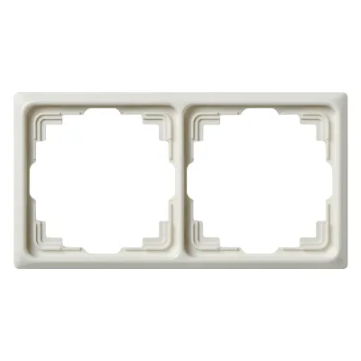 JUNG Rahmen 2-fach CD582KW | Kabelkanal | waagerecht/ senkrecht | Duroplast | glänzend | cremeweiß RAL 1013