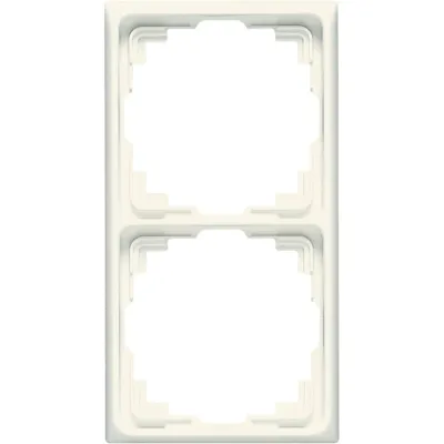 JUNG Rahmen 2-fach CD582KW | Kabelkanal | waagerecht/ senkrecht | Duroplast | glänzend | cremeweiß RAL 1013