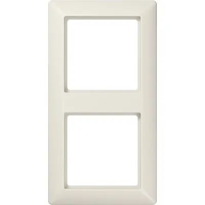 JUNG Rahmen 2-fach AS582 AS500 | Abdeckrahmen waagerecht & senkrecht | Duroplast glänzend | IP44 | cremeweiß RAL 1013