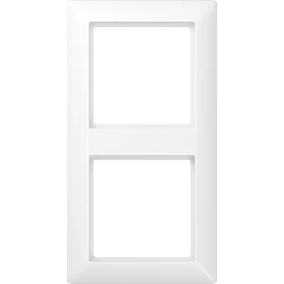 JUNG Rahmen 2-fach AS582WW AS500 | Abdeckrahmen Unterputz IP44 | Duroplast glänzend | waagerecht/ senkrecht | alpinweiß