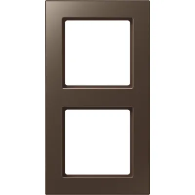 JUNG Rahmen 2fach AC582MO | Unterputz-Rahmen Serie A creation | Duroplast lackiert glänzend | mokka | 84x155 mm