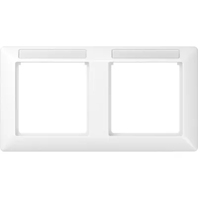 JUNG AS5820BFINAWW 2-fach Rahmen waagerecht | sprühnebeldicht | bruchsicher | IP44 | Thermoplast | alpinweiß