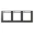 Bild: JUNG Rahmen 3-fach AC5830BFNAANM | mit Beschriftungsfeld | Thermoplast | IP20 | anthrazit matt | horizontal