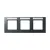 Bild: JUNG Rahmen 3-fach AC5830BFNAANM | mit Beschriftungsfeld | Thermoplast | IP20 | anthrazit matt | horizontal