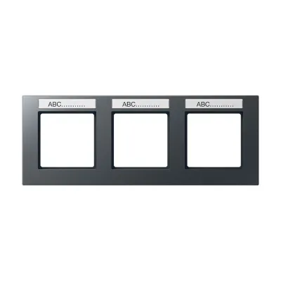 JUNG Rahmen 3-fach AC5830BFNAANM | mit Beschriftungsfeld | Thermoplast | IP20 | anthrazit matt | horizontal