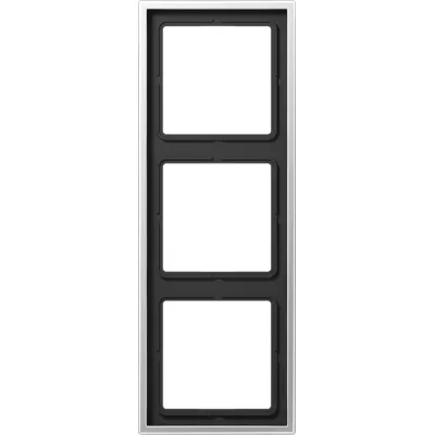 JUNG Rahmen 3-fach AL2983 | Abdeckrahmen LS 990 | Aluminium matt eloxiert | IP44 | 81x223 mm | vertikal & horizontal