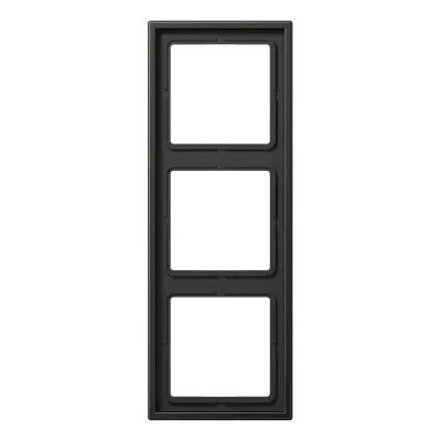 JUNG Rahmen 3-fach AL2983AN | Abdeckrahmen waagerecht/senkrecht | Aluminium matt anthrazit | IP44