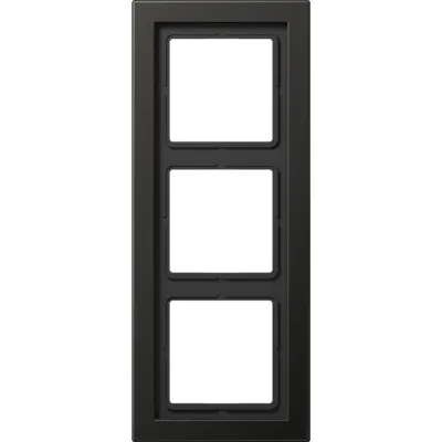 JUNG Rahmen 3-fach ALD2983AN | Einbaurahmen LS-Design | Aluminium matt lackiert | 96x238 mm | anthrazit