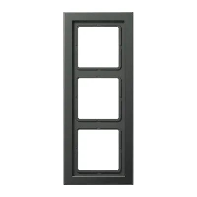 JUNG Rahmen 3-fach ALD2983AN | Einbaurahmen LS-Design | Aluminium matt lackiert | 96x238 mm | anthrazit