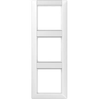 JUNG AS583NAWW 3-fach Abdeckrahmen | mit Schriftfeld | IP44 | Duroplast | alpinweiß | senkrecht/waagerecht