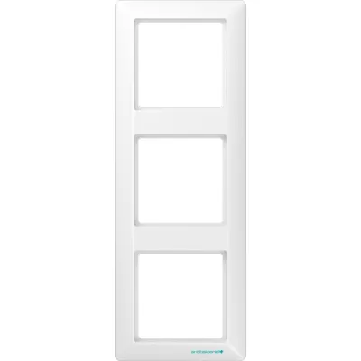 JUNG Rahmen 3-fach ABAS583WW | Unterputzrahmen | antibakteriell | Duroplast | IP44 | waagerecht/ senkrecht | alpinweiß