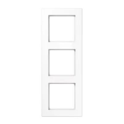 JUNG Rahmen 3-fach AC583WW | Unterputzrahmen Serie A Creation | waagerecht & senkrecht | Duroplast | alpinweiß 84x226mm