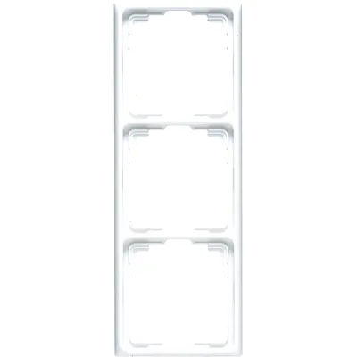 Jung Rahmen 3-fach CD583KWW | Abdeckrahmen für Kabelkanal | waagerecht & senkrecht | Duroplast | alpinweiß RAL 9010