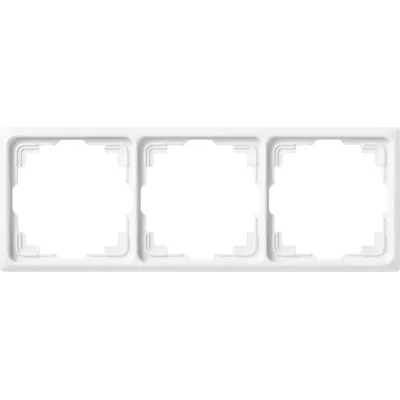 Jung Rahmen 3-fach CD583KWW | Abdeckrahmen für Kabelkanal | waagerecht & senkrecht | Duroplast | alpinweiß RAL 9010