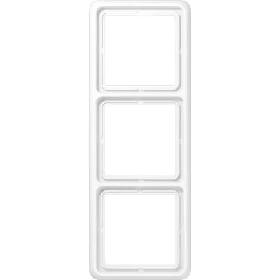 JUNG Rahmen 3-fach CD583WW | Abdeckrahmen waagerecht & senkrecht | Duroplast glänzend | alpinweiß | 81x223 mm | IP44