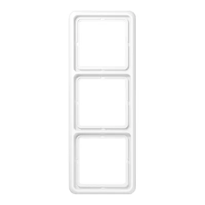 JUNG Rahmen 3-fach CD583WW | Abdeckrahmen waagerecht & senkrecht | Duroplast glänzend | alpinweiß | 81x223 mm | IP44