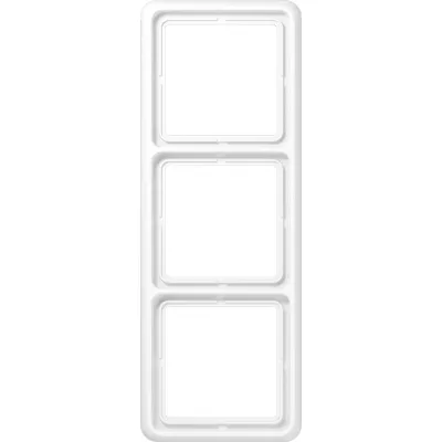 JUNG Rahmen 3-fach CD583WW | Abdeckrahmen waagerecht & senkrecht | Duroplast glänzend | alpinweiß | 81x223 mm | IP44