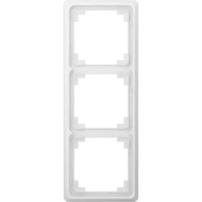 JUNG Rahmen 3-fach CDP583WW | Abdeckrahmen CD plus | waagerecht & senkrecht | Duroplast | glänzend | alpinweiß