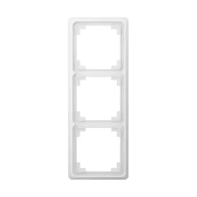 JUNG Rahmen 3-fach CDP583WW | Abdeckrahmen CD plus | waagerecht & senkrecht | Duroplast | glänzend | alpinweiß