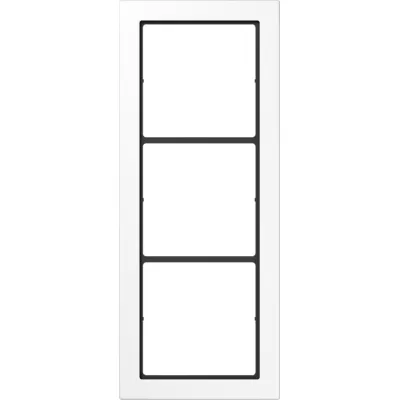 JUNG Rahmen 3-fach FD 983 WW | flaches Design | waagerecht & senkrecht | Thermoplast | glänzend | alpinweiß RAL 9010
