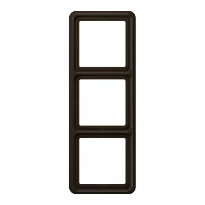 JUNG Rahmen 3-fach CD583BR CD500 | Abdeckrahmen für waagerechte & senkrechte Montage | Duroplast glänzend | IP44 | braun
