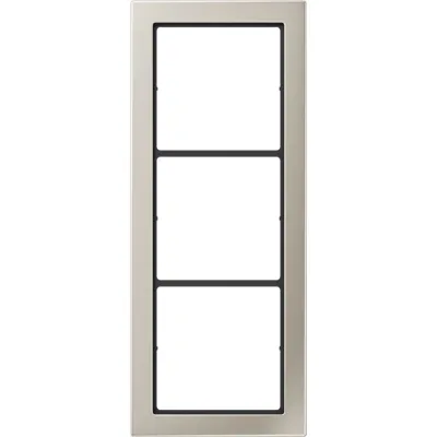 JUNG Rahmen 3-fach FDES2983 | Abdeckrahmen Unterputz | Edelstahl matt | LS Serie | 96x238 mm