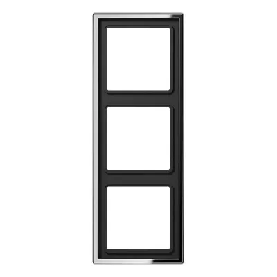 JUNG Rahmen 3-fach GCR2983 | Unterputzrahmen | Metall Edelstahl | waagerecht/ senkrecht | Glanzchrom | IP44 | 81x223mm
