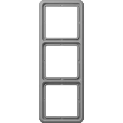 JUNG CD583GR 3-fach Rahmen grau RAL 7038 | Duroplast | IP44 | waagerecht/senkrecht | Serie CD 500