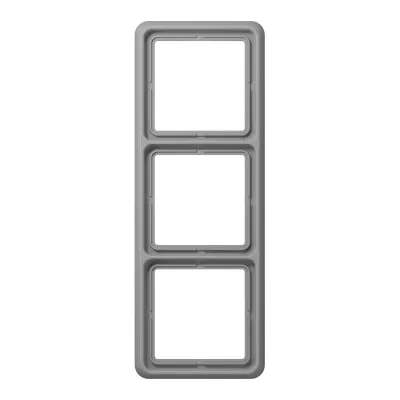 JUNG CD583GR 3-fach Rahmen grau RAL 7038 | Duroplast | IP44 | waagerecht/senkrecht | Serie CD 500